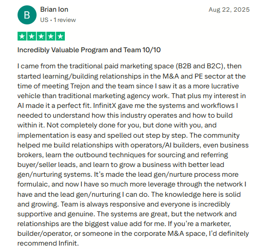 Trustpilot review